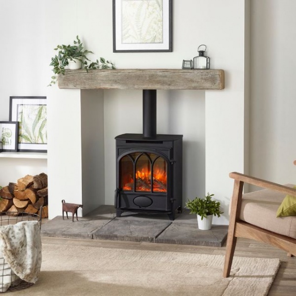 A-0680 Alcaston Electric Stove with Tracery Door